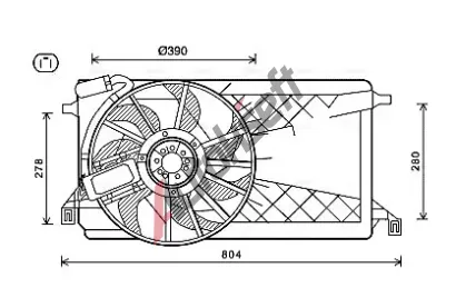 AVA QUALITY COOLING Vtrk chlazen motoru AVA FD7563, FD7563