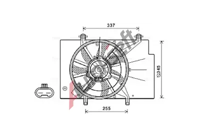 AVA QUALITY COOLING Větrák chlazení motoru AVA FD7582, FD7582 AVA QUALITY COOLING Větrák chlazení motoru AVA FD7582, FD7582