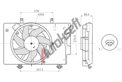 AVA QUALITY COOLING Vtrk chlazen motoru AVA FD7709, FD7709