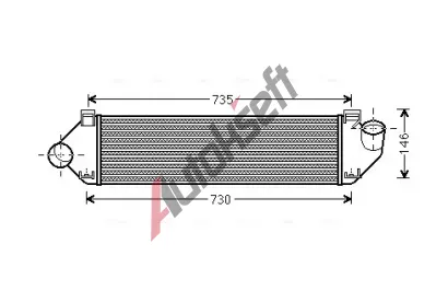 AVA QUALITY COOLING Chladi vzduchu intercooler AVA FDA4438, FDA4438