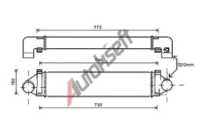 AVA QUALITY COOLING Chladi vzduchu intercooler AVA FDA4481, FDA4481