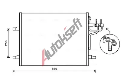 AVA QUALITY COOLING Kondenztor klimatizace AVA FDA5483, FDA5483