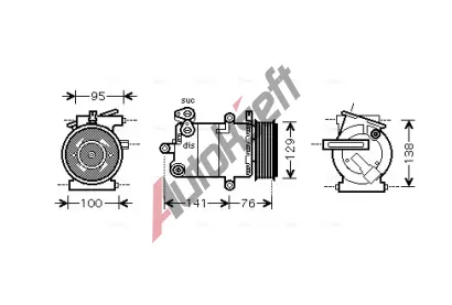 AVA QUALITY COOLING Kompresor klimatizace AVA FDAK417, FDAK417