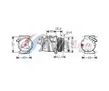 Kompresor klimatizace AVA QUALITY COOLING ‐ AVA FDAK433