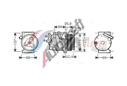AVA QUALITY COOLING Kompresor klimatizace ** CLEVER FIT ** AVA FDAK433, FDAK433 AVA QUALITY COOLING Kompresor klimatizace ** CLEVER FIT ** AVA FDAK433, FDAK433