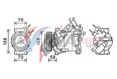 AVA QUALITY COOLING Kompresor klimatizace ** CLEVER FIT ** AVA FDAK586, FDAK586 AVA QUALITY COOLING Kompresor klimatizace ** CLEVER FIT ** AVA FDAK586, FDAK586