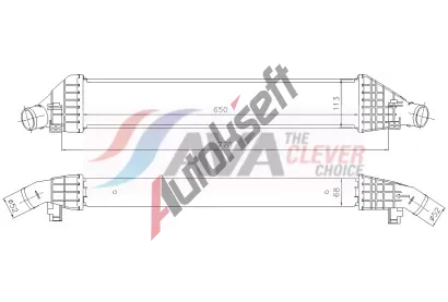 AVA QUALITY COOLING Chladič vzduchu intercooler AVA FT4493, FT4493 AVA QUALITY COOLING Chladič vzduchu intercooler AVA FT4493, FT4493