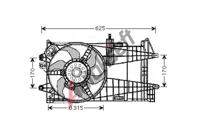 AVA QUALITY COOLING Vtrk chlazen motoru AVA FT7523, FT7523