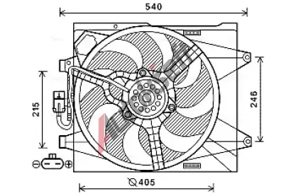 AVA QUALITY COOLING Vtrk chlazen motoru AVA FT7582, FT7582