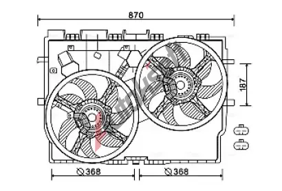 AVA QUALITY COOLING Vtrk chlazen motoru AVA FT7583, FT7583