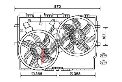 AVA QUALITY COOLING Vtrk chlazen motoru AVA FT7584, FT7584