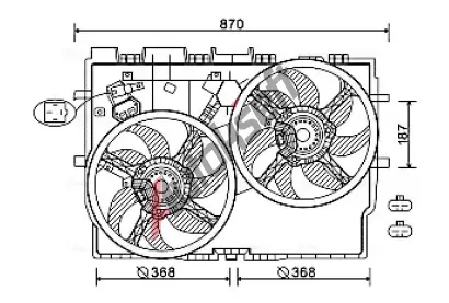 AVA QUALITY COOLING Vtrk chlazen motoru AVA FT7585, FT7585