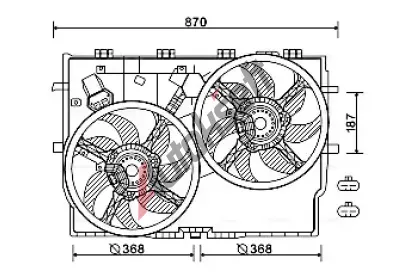 AVA QUALITY COOLING Vtrk chlazen motoru AVA FT7586, FT7586