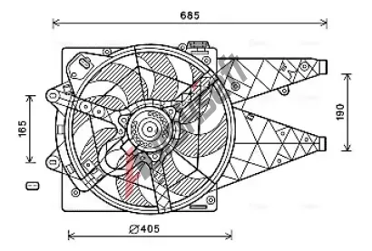 AVA QUALITY COOLING Vtrk chlazen motoru AVA FT7595, FT7595