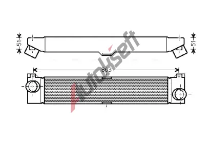 AVA QUALITY COOLING Chladi vzduchu intercooler AVA FTA4360, FTA4360