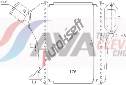 AVA QUALITY COOLING Chladič vzduchu intercooler AVA HD4344, HD4344 AVA QUALITY COOLING Chladič vzduchu intercooler AVA HD4344, HD4344