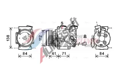 AVA QUALITY COOLING Kompresor klimatizace ** CLEVER FIT ** AVA HDAK275, HDAK275