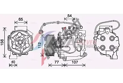 AVA QUALITY COOLING Kompresor klimatizace ** CLEVER FIT ** AVA HDAK311, HDAK311 AVA QUALITY COOLING Kompresor klimatizace ** CLEVER FIT ** AVA HDAK311, HDAK311