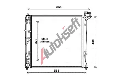 AVA QUALITY COOLING Chladič vody AVA HY2282, HY2282 AVA QUALITY COOLING Chladič vody AVA HY2282, HY2282