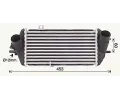 Chladi vzduchu intercooler AVA QUALITY COOLING ‐ AVA HY4468