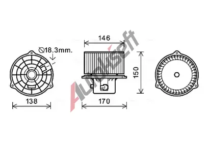 AVA QUALITY COOLING Vnitn ventiltor AVA HY8556, HY8556