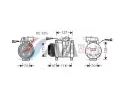 Kompresor klimatizace&nbsp;AVA QUALITY COOLING&nbsp;&dash;&nbsp;AVA IVAK076
