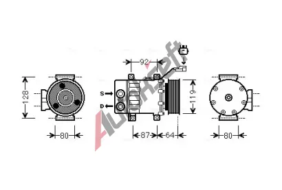 AVA QUALITY COOLING Kompresor klimatizace AVA JEAK047, JEAK047