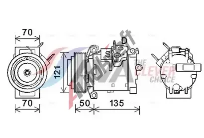 AVA QUALITY COOLING Kompresor klimatizace ** CLEVER FIT ** AVA JEAK066, JEAK066