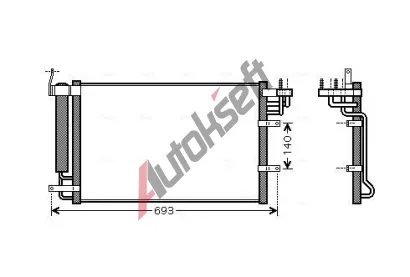 AVA QUALITY COOLING Kondenztor klimatizace AVA KA5093D, KA5093D