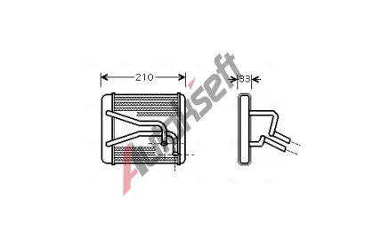 AVA QUALITY COOLING Výměník tepla vnitřního vytápění AVA KA6049, KA6049 AVA QUALITY COOLING Výměník tepla vnitřního vytápění AVA KA6049, KA6049