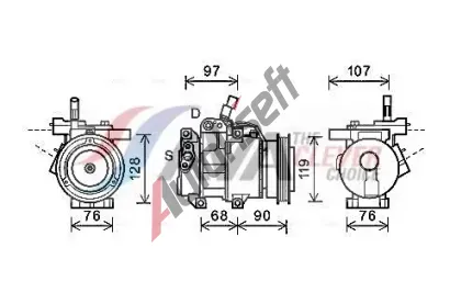 AVA QUALITY COOLING Kompresor klimatizace AVA KAAK161, KAAK161 AVA QUALITY COOLING Kompresor klimatizace AVA KAAK161, KAAK161