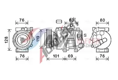 AVA QUALITY COOLING Kompresor klimatizace ** CLEVER FIT ** AVA KAAK279, KAAK279