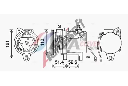 AVA QUALITY COOLING Kompresor klimatizace ** CLEVER FIT ** AVA MCAK019, MCAK019