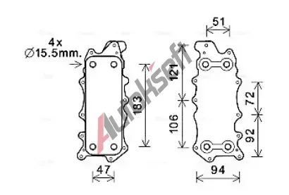 AVA QUALITY COOLING Chladi oleje AVA MS3685, MS3685