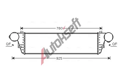 AVA QUALITY COOLING Chladi vzduchu intercooler AVA MS4380, MS4380