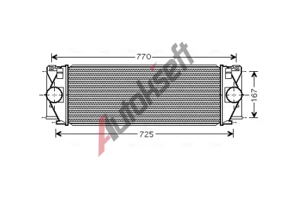 AVA QUALITY COOLING Chladi vzduchu intercooler AVA MS4396, MS4396