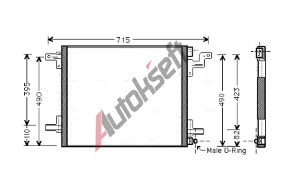 AVA QUALITY COOLING Kondenztor klimatizace AVA MS5377, MS5377