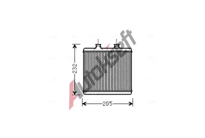 AVA QUALITY COOLING Výměník tepla vnitřního vytápění AVA MS6472, MS6472  AVA QUALITY COOLING Výměník tepla vnitřního vytápění AVA MS6472, MS6472