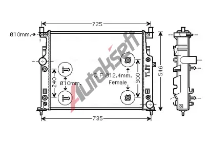 AVA QUALITY COOLING Chladi vody AVA MSA2436, MSA2436
