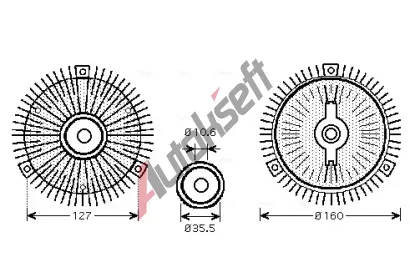 AVA QUALITY COOLING Spojka vtrku chladie AVA MSC412, MSC412