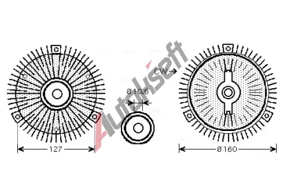 AVA QUALITY COOLING Spojka vtrku chladie AVA MSC488, MSC488