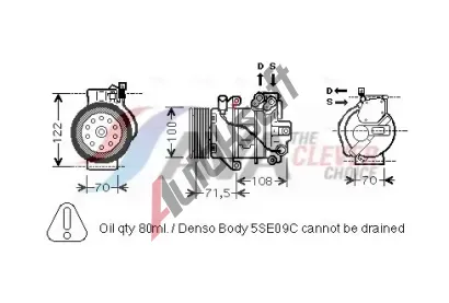 AVA QUALITY COOLING Kompresor klimatizace ** CLEVER FIT ** AVA MTAK249, MTAK249