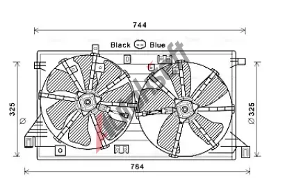 AVA QUALITY COOLING Vtrk chlazen motoru AVA MZ7550, MZ7550