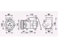 Kompresor klimatizace AVA QUALITY COOLING ‐ AVA MZAK290