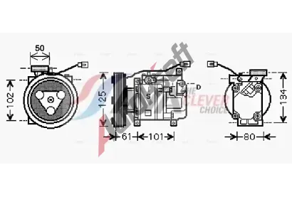AVA Clever Choice Kompresor klimatizace AVA MZK207, MZK207 AVA Clever Choice Kompresor klimatizace AVA MZK207, MZK207