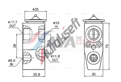 AVA QUALITY COOLING Expanzní ventil klimatizace AVA OL1746, OL1746 AVA QUALITY COOLING Expanzní ventil klimatizace AVA OL1746, OL1746