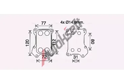 AVA QUALITY COOLING Chladi oleje AVA OL3688, OL3688
