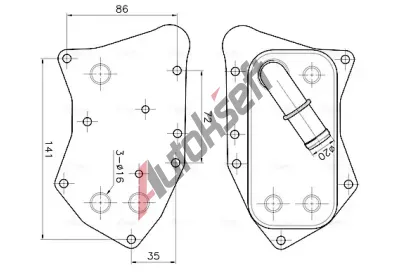 AVA QUALITY COOLING Chladi oleje AVA OL3749, OL3749