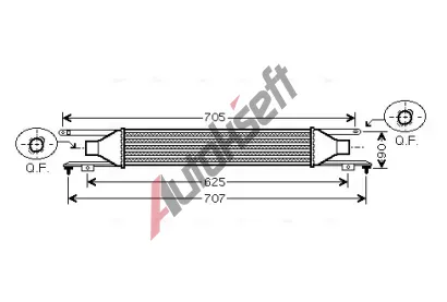 AVA QUALITY COOLING Chladi vzduchu intercooler AVA OLA4420, OLA4420