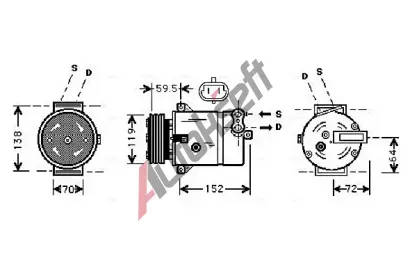 AVA QUALITY COOLING Kompresor - klimatizace AVA OLAK279, OLAK279